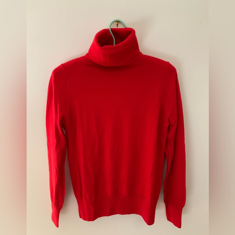 J. Crew Vibrant Red Knit Sweater